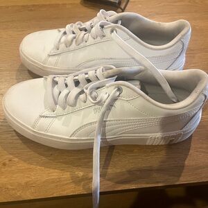 Puma Classic White Lace-Up Sneakers